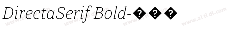 DirectaSerif Bold字体转换